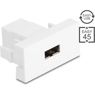 Delock Easy 45 modul EASY-USB 2.0 típusú anya - EASY-USB Type-A anya fehér