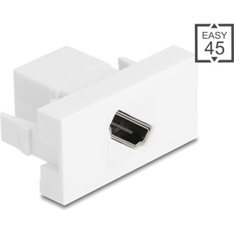 Delock HDMI 2.1 F/F Easy 45 modul fehér 22.5x45mm