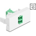Delock Easy 45 modul LC Duplex anya LC Duplex anya, lézeres védelem flip belső zöld/fehér