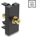 Delock Easy 45 modul RCA anya - RCA anya aranyozott fehér / fekete