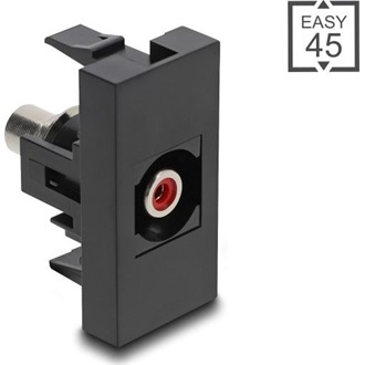 Delock Easy 45 modul RCA anya - RCA anya piros / fekete