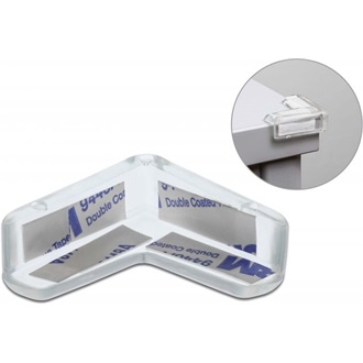 Delock Élvédő öntapadó 40 x 40 x 13 mm átlátszó