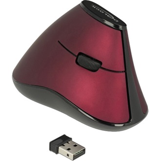 Delock Ergonomic vertical optical 5-button mouse 2.4 GHz wireless