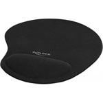 Delock Ergonómikus egérpad géles csuklótámasszal fekete 230 x 202 x 24 mm