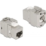Delock Eszközmentes, 180 -os, fém Keystone modul RJ45 anya - LSA Cat.6A