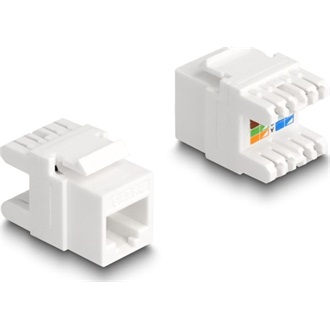 Delock Eszközmentes, borított Keystone modul RJ45 anya - LSA Cat.6A mini