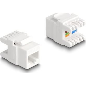 Delock Eszközmentes, borított Keystone modul RJ45 anya - LSA Cat.6A mini