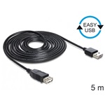 Delock Easy-USB A -> USB-A 2.0 M/F adatkábel 5m fekete