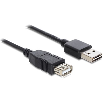 Delock Easy-USB A -> USB-A 2.0 M/F adatkábel hosszabbító 2m fekete