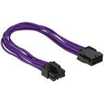 Delock Power 8pin - Power 8pin M/F tápkábel hosszabbító 0.3m lila EPS