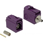 Delock FAKRA D 21 mm (rövid) anya a krimpeléshez