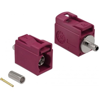 Delock FAKRA L 21 mm (rövid) anya a krimpeléshez