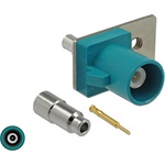 Delock FAKRA Z apa rugóscsap forrasztáshoz 1 előre préselt lyuk