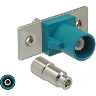 Delock FAKRA Z apa rugóscsap forrasztáshoz 2 előre préselt lyuk