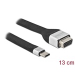 Delock USB-C / Thunderbolt -> VGA M/F adapter 0.13m fekete DP Alt Mode