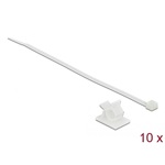 Delock Fehér, 25 x 18 mm-es kábelfogó H 200 x Sz 3,6 mm - kábellel