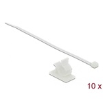 Delock Fehér, 37 x 18 mm-es kábelfogó H 300 x Sz 4,8 mm - kábellel