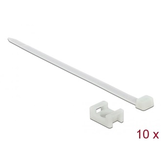 Delock Fehér csavart biztosító foglalat készlet 23 x 16 mm H 150 x Sz 7,2 mm kábellel