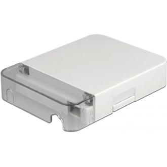 Delock Fehér száloptikai csatlakozódoboz falra szereléshez 1 db SC Simplex vagy LC Duplex-hez