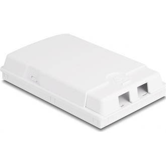 Delock Fehér száloptikai csatlakozódoboz falra szereléshez 2 db SC Simplex vagy LC Duplex-hez