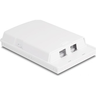Delock Fehér száloptikai csatlakozódoboz falra szereléshez 2 db SC Simplex vagy LC Duplex-hez