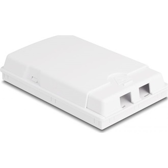 Delock Fehér száloptikai csatlakozódoboz falra szereléshez 2 db SC Simplex vagy LC Duplex-hez