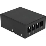 Delock Fekete 4 portos Keystone próbapanel