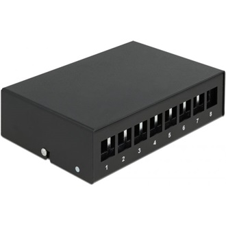 Delock Fekete 8 portos Keystone próbapanel