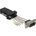 Delock D-Sub 9pin -> RJ45 M/F adapter fekete