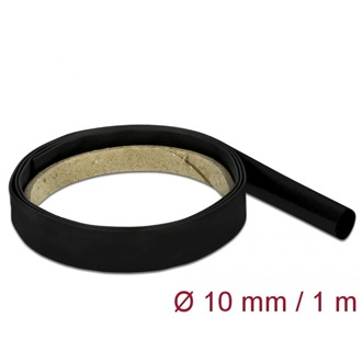 Delock Fekete hőcsökkentő cső 1 m x 10 mm