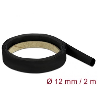 Delock Fekete hőcsökkentő cső 2 m x 12 mm