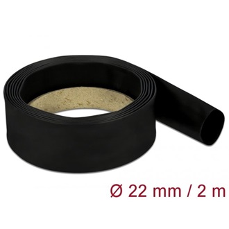 Delock Fekete hőcsökkentő cső 2 m x 22 mm
