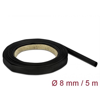 Delock Fekete hőcsökkentő cső 5 m x 8 mm