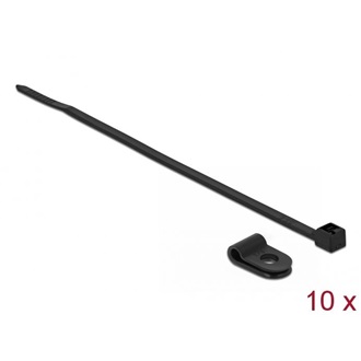 Delock Fekete színű, összekapcsoló pánt készlet 3,2 mm H 100 x Sz 2,5 mm kábelekkel