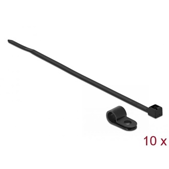 Delock Fekete színű, összekapcsoló pánt készlet 4,8 mm H 150 x Sz 2,5 mm kábelekkel