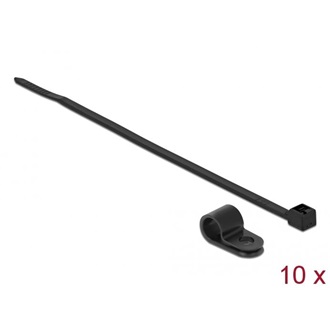 Delock Fekete színű, összekapcsoló pánt készlet 7,9 mm H 250 x Sz 3,6 mm kábelekkel