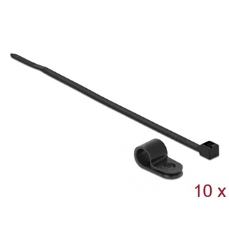 Delock Fekete színű, összekapcsoló pánt készlet 9,5 mm H 200 x Sz 4,8 mm kábelekkel