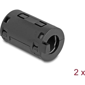 Delock Ferrit mag / ferrit gyűrű kábel körbevételére 11 mm 2 db., fekete színű