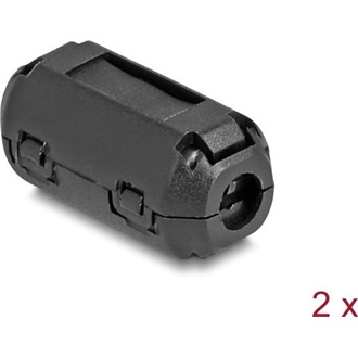 Delock Ferrit mag / ferrit gyűrű kábel körbevételére 3,5 mm 2 db., fekete színű