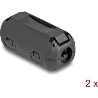 Delock Ferrit mag / ferrit gyűrű kábel körbevételére 5 mm 2 db., fekete színű