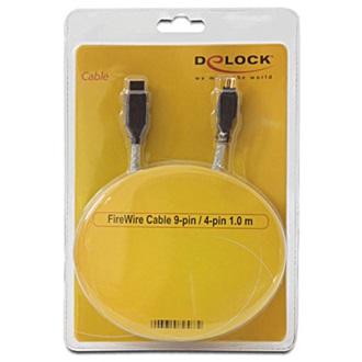 Delock Firewire 9pin -> Firewire 4pin M/M adatkábel 1m fekete
