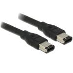Delock Firewire 6/6 (IEEE-1394) M/M adatkábel 0.5m fekete