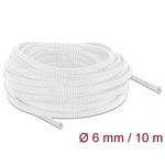 Delock Fonott kábelharisnya nyújtható 10 m x 6 mm fehér