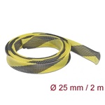 Delock Fonott kábelharisnya nyújtható 2 m x 25 mm fekete-sárga