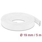 Delock Fonott kábelharisnya nyújtható 5 m x 19 mm fehér