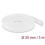Delock Fonott kábelharisnya nyújtható 5 m x 25 mm fehér