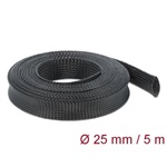 Delock Fonott kábelharisnya nyújtható 5 m x 25 mm fekete