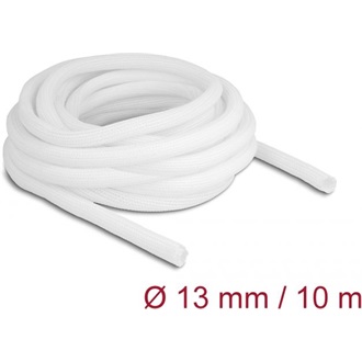 Delock Fonott kábelharisnya önzáródó 10 m x 13 mm fehér
