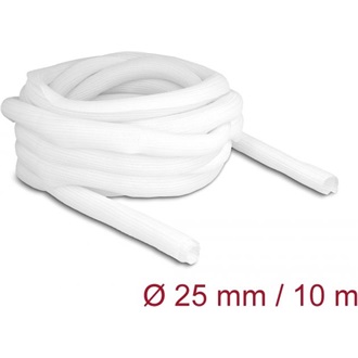 Delock Fonott kábelharisnya önzáródó 10 m x 25 mm fehér