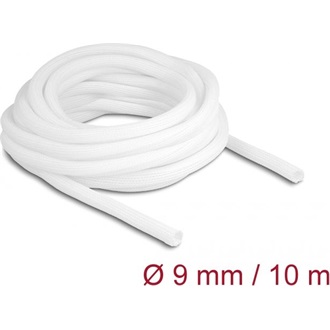 Delock Fonott kábelharisnya önzáródó 10 m x 9 mm fehér